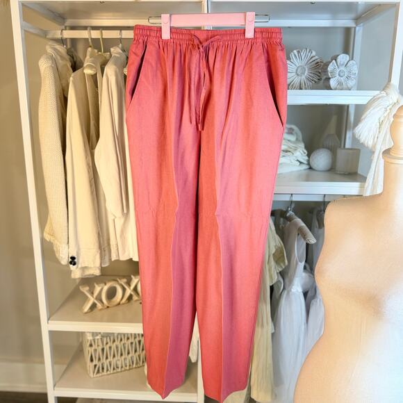 Erin London sz. Medium 100% silk pantsuit coastal,summer, demure 2-pc #3717, 18 - Picture 8 of 13